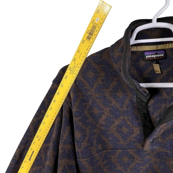 Patagonia Synchilla Mens M Aztec Snap Fleece Pullover Oversized Southwest Jacket - Picture 14 of 16